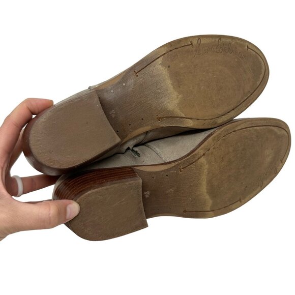 Sam Edelman Petty Ankle Boot Size 8.5 Tan Suede Leather Side Zip Low Heel - Picture 8 of 12